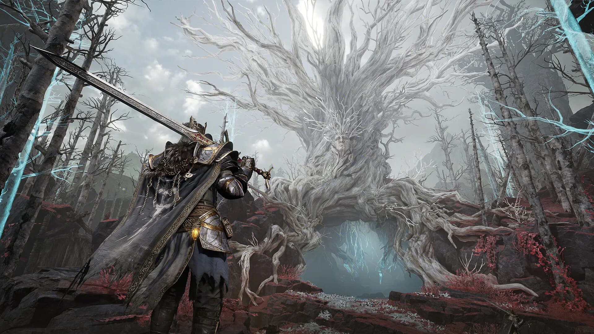 Mistfall Hunter Gyldhunter beneath the white tree